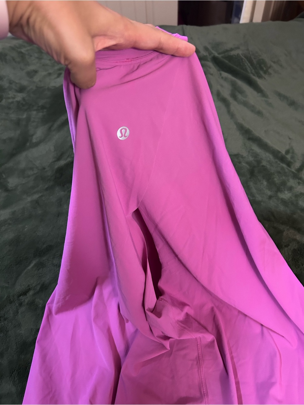 Lululemon Magenta Pink Mesh Trim Open Back Short Sleeve Run Top – Size 6 - Picture 9 of 13